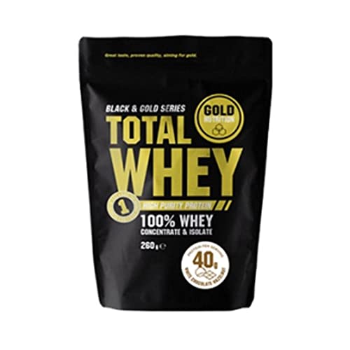 TOTAL WHEY GoldNutrition:Proteína de Suero de Leche para Maximizar el Aumento y Recuperación Muscular | Bolsa 260 g | Sabor Plátano-Fresa