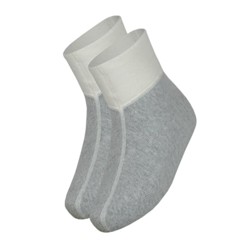 wobera ANGORA Fußwärmer oder Bettschuhe mit 75% Angora (grau/weiß, Gr. 2...