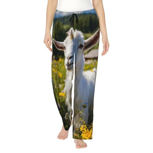 Pantalon de pyjama femme chèvre léger contre la chaleur nocturne S-3XL