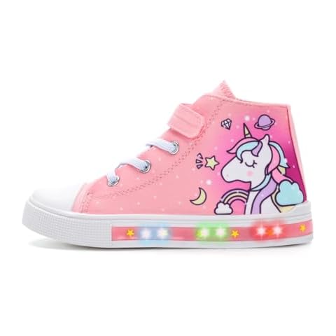 EUXTERPA Kids Light Up High Top Trainers Cover