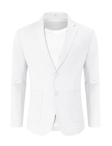 CORSKI Men's Casual Blazer Linen Sport Coat Two Button Lightweight Jackets Business Daily Suit2