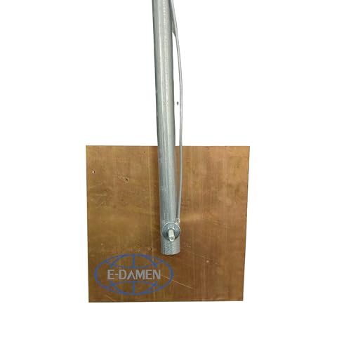 Image of Copper Bonded(Coated) Earth Plate of 9 inch with Connected Strip Earthing Plate Copper Bonded Ground Earthing Plate Earthing Rod with Copper Plate- 9 inch