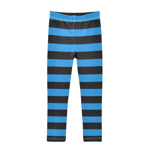 Striped Leggings for Girls Yoga Dance Pants Stretch High Waisted Ankle Length Tights Kids Leggings