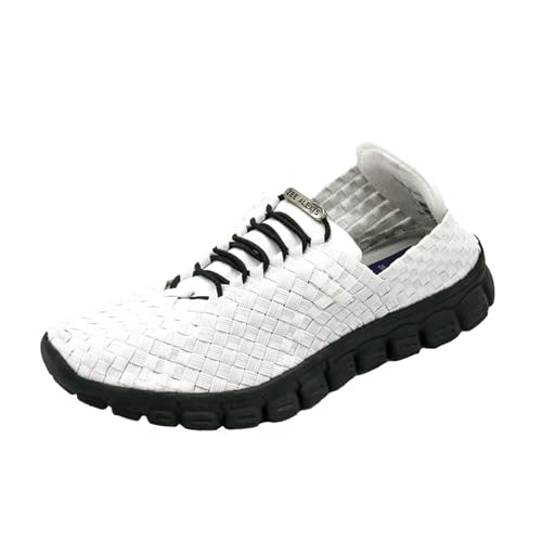 Image of Zee Alexis Women's Danielle Sneakers | Breathable Lightweight Flexible Casual Comfortable Slip-On No-Tie Elastic Laces Woven Shoes