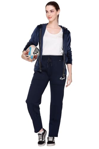 Image of CUPID Loose Fit Warm Fleece Sweatpants, Solid Elastic Sports Trouser, Winter Wear Joggers for Night n Gym for Girls M to 5XL