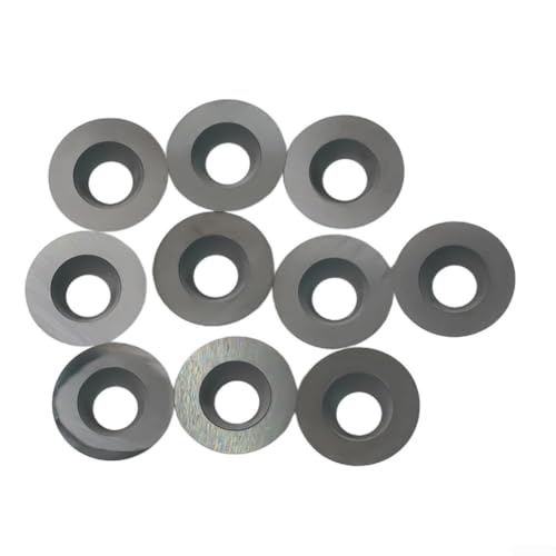 Paquete de 10 insertos de corte de carburo, redondos de 12 mm para precisión para herramienta de torneado de madera Ci3