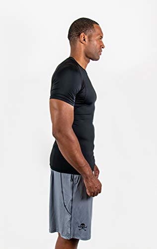 Image of DEVOPS 3 Pack Men's Athletic Short Sleeve Compression Shirts