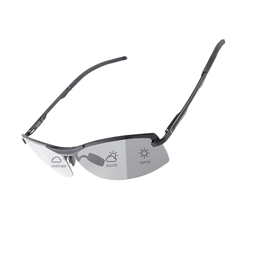 Polarized Photochromic Sunglasses for Men - UV Protection and Lightweight Sun Glasses for Driving Fishing