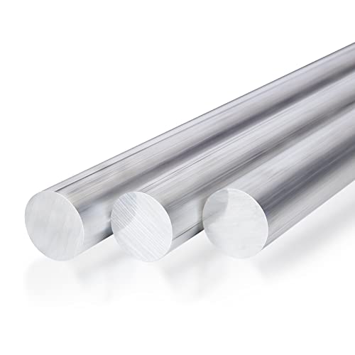 Image of 3 Pcs 1 Inch Diameter Round Aluminum BAR,Long 13 inch 6061 Aluminum Round Bar,T6511 Solid New Mill Stock (3)