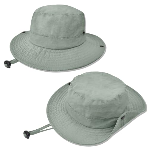 Image of Outdoor Kids Sun Hat UPF 50+ Quick Dry Foldable Bucket Hat Lightweight Adjustable Fishing Safari Hat for Girls and Boys