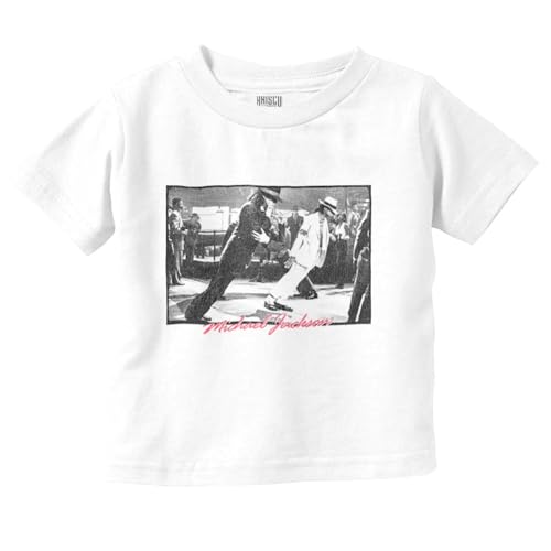 Michael Jackson Smooth Criminal Lean Toddler Baby Graphic T Shirt White