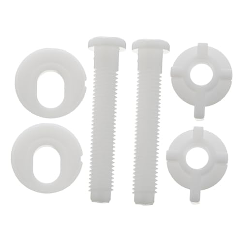 Yardenfun 2個 便座取り付けボルト プラスチック製トイレ蓋固定ネジ 耐久性簡単取付 交換用トイレ座便器部品 便座修理補修用