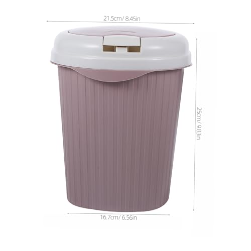 Caneca de basura compacta Hemobllo para cocina 5L rosa miniatura 5