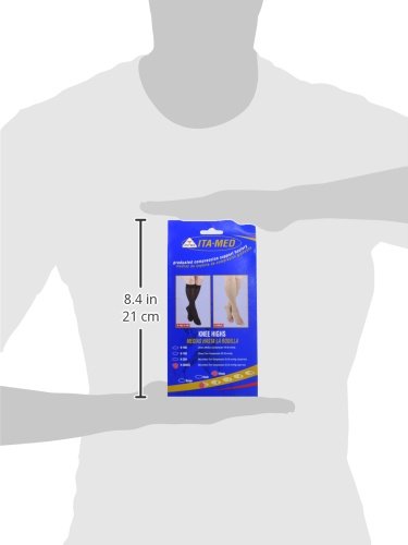 Image of ITA-MED I H-304(O)(3) S BL Microfiber Knee Highs, Black, Small