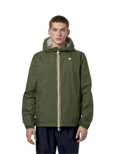K-Way Giacca Corta Modello Jake Reversibile, Realizzata In Materiale Riciclato Con Un Lato In Nylon Spalmato E Un Lato In Nylon Liscio Dal Colore A Contrasto, Dalla Vestibilità Slim, Colore Ver. - 2