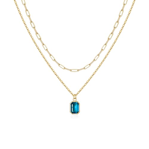 Vrsilver Gold Layered Necklace for...