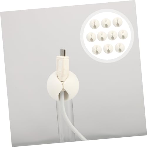 Housoutil 10 piezas Clips para Gestión de Cables de Escritorio, Organizador de Cables para Computadora Versátil para Hogar y Oficina miniatura 3