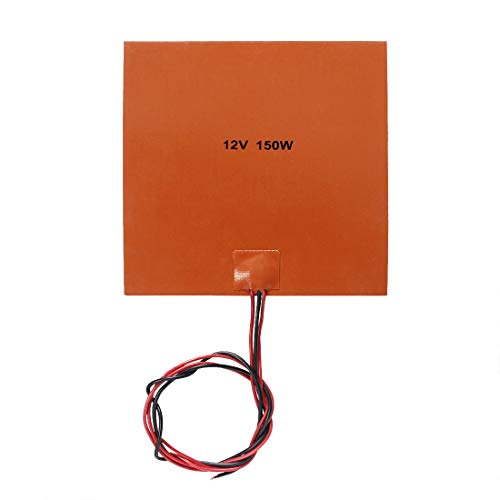 Signswise 200 x 200 mm 12 V 150 W silicona calefacción calentador para 3d impresora calienta camas