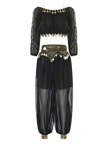 Costume de danse du ventre pour femmes haut et pantalon de harem résolvant le choix de taille
