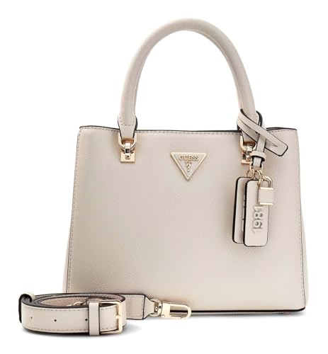GUESS Sac à main Noelle II Multi Compartment Satchel Bone écru chic