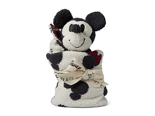 Image of Barefoot Dreams CozyChic Disney Classic Mickey Mouse Blanket Buddie, Cream Multi, One Size