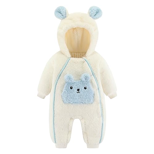 Combinaisons bébé à capuche polaire contre le froid vif