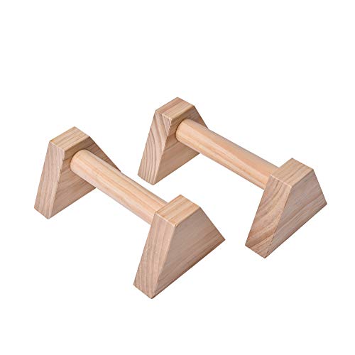 Barras Paralelas Calistenia,2pcs Pino 50Cm Calistenia En Casa Paralelas Fondos Estable Juego De 2 Barras De Madera Con Manillar De Doble Asa Para Yoga Ejercicio Ejercicio Estante La Cabeza Barra Doble