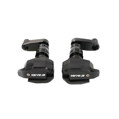 Protection anti-chute moto YZF-R3 : sliders de cadre noirs pour éviter les réparations coûteuses