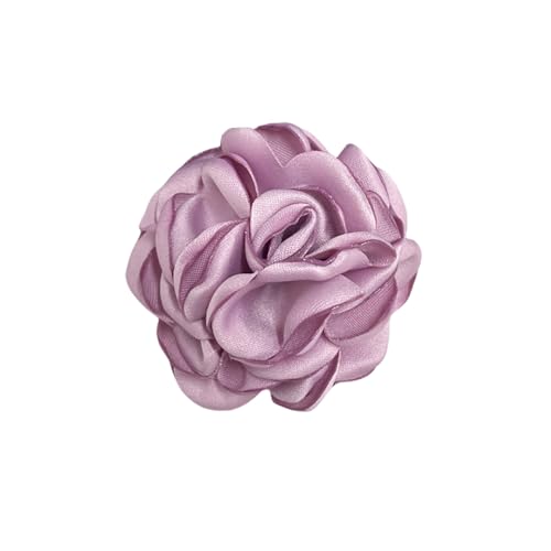 Image of Dainty Silk Rose Flower Brooch Lapel Pins for Women Men Handmade Fabric Flower Brooches Pin Classic for Wedding Party Dance Banquet Dress Suit Clothes Accessories Jewelry Gifts 60mm