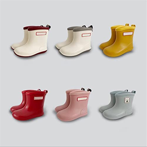 Toddler Rain Boots Baby Short Mud Rubber Boots for Kids Boys Girls Non-Slip Rubber Sole, Cotton Lining,Lightweight2