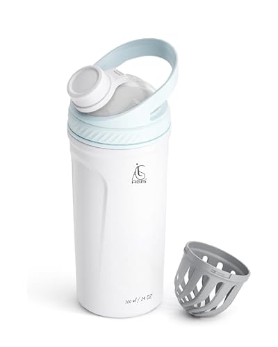 Image of AGIS Blender King Premium Stainless Steel 700ml Insulated Shaker Bottles for Gym, Protein Shaker, Pre Workout Bottle, Water Bottle for Men and Women, BPA Free Material 100% Leakproof | (White)