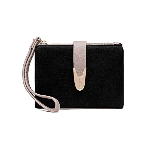 Wallets for Women Rfid Small Compact Bifold short Wallet,Ladies Wristlet Zipper Coin Purse4