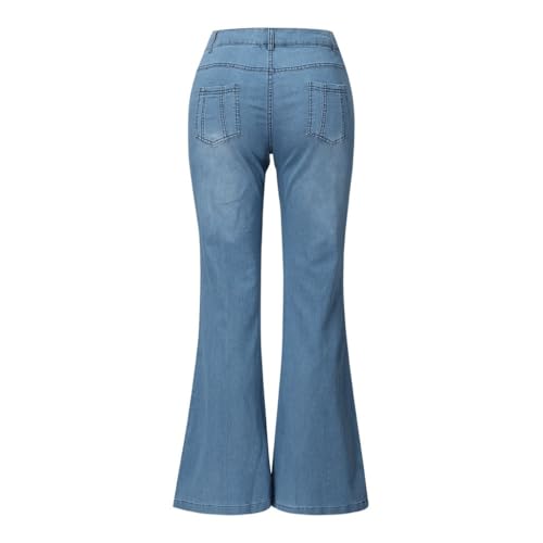 Flare Jeans for Women Vintage Floral Embroidery Skinny Jeans Mid-Rise Stretchy Trendy Bootcut Y2K Denim Pants 20243