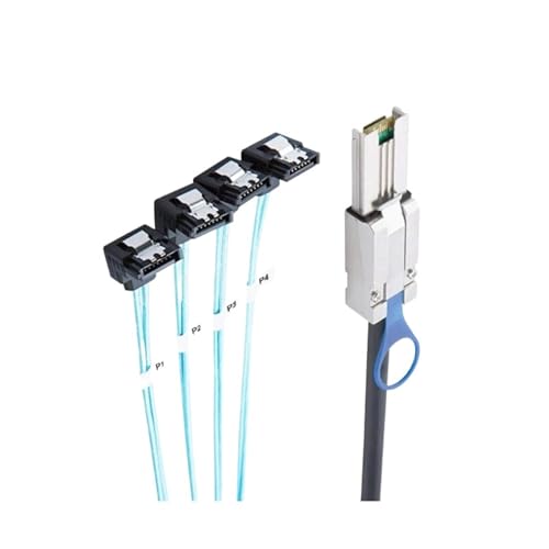 Adaptador cable divisor disco duro 0.5m SFF-8088 a SATA