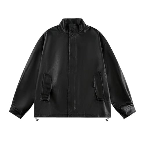 Veste en cuir pour homme de style décontracté américain aux finitions artisanales haut de gamme