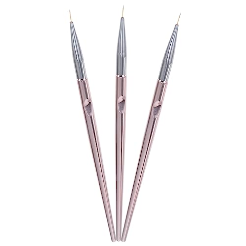 Healvian 3 Piezas Pluma De Arte De Uñas Clavos Ultravioleta Uñas De Gel Angular Pintar Uña Del Dedo Del Pie Polaco Esmalte De Gel Derecho Transatlántico Holográfico Golden Plastico Opp