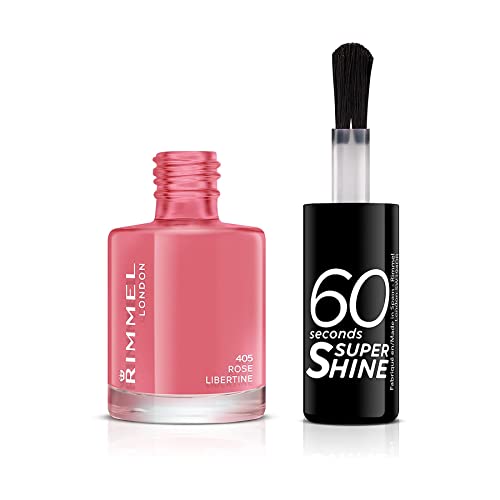 Rimmel 60 Seconds Super Shine Nail Polish - 8 ml, Rose Libertine