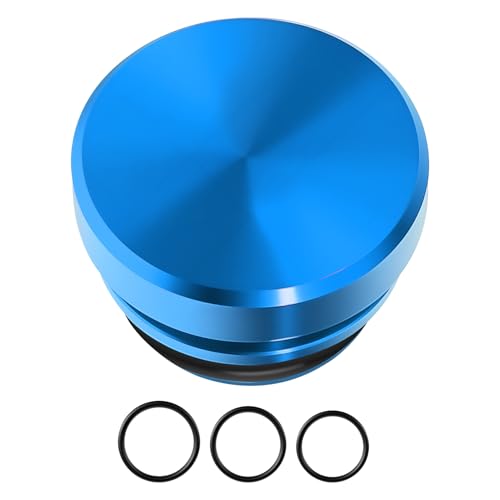 Image of Cigarette Lighter Cover, Dustproof Car Cigarette Lighter Plug Parts, Aluminum Plugs Cover, Waterproof Dustproof Cigarette Lighter Socket Cap for SUV Truck with 12V Power Source (Blue)