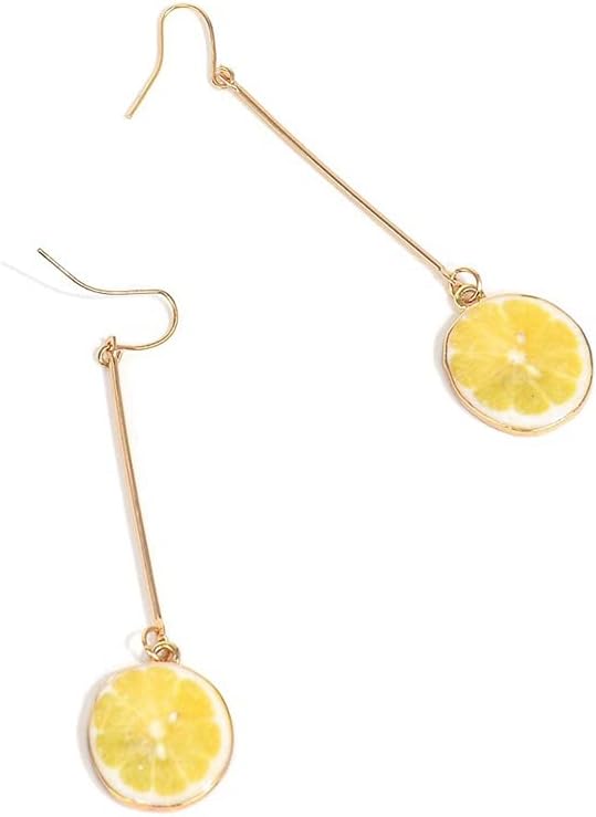 Acrylic Orange Lemon Dangle Drop Earrings for Women Cute Fruit Long Big Orange Pendant Earrings - Image 7