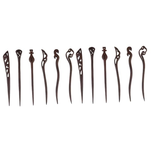 Épingles à cheveux rétro FRCOLOR et bâtons de chignon chinois en bois pour femme