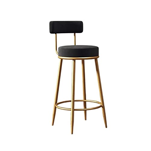 Chaise de bar moderne dorée pour comptoir de cuisine et repas J