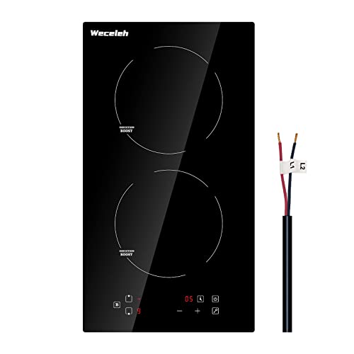 Induction Cooktop 2 Burner, Weceleh 12 Inch Electric Stove Top ...