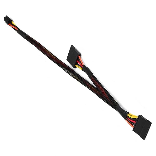 ALINNA SATA 15 Pin x2 to Mini 6 Pin ATX Cord Compatible with Dell Inspiron 3653 3650 HDD SATA Power Cable 12inch/30cm