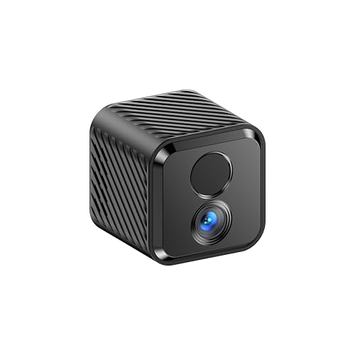 Liretope Mini Kamera, 4K HD WLAN Überwachungskamera Innen Für Live Übertragung Handy APP, WiFi Camera Nachtsichtkamera mit Bewegungsmelder/Lange Batterielaufzeit/Cloud-Speicherplat