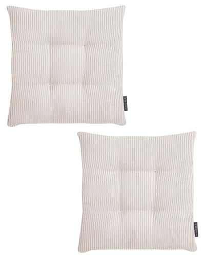 MAGMA 2er Set Inga Stuhlkissen ca. 35x35x5 cm Cordstoff (Natur)