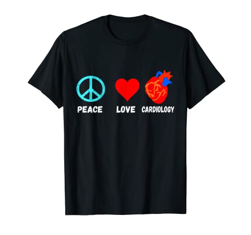 Cardiología Paz Amor Cardiólogo Cardiac Cath Lab Enfermera Camiseta
