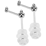 LOORGVEL 2 Stück Pfeffermühlen Ersatzmahlwerk Zinklegierung 67mm mit Aluminiumstange für Manuelle...