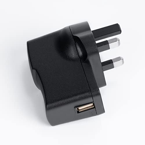 PRUNUS Adapter with indicator light, Perfect for radio, speaker with rechargeable lithium battery (5V/1A, Black)