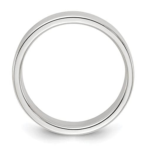 Wedding Band Ring Band 925 White Sterling Silver Standard Flat3