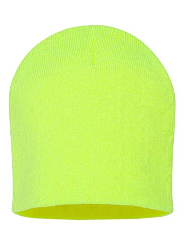 Sportsman 8 Inch Knit Beanie One Size Neon Yellow